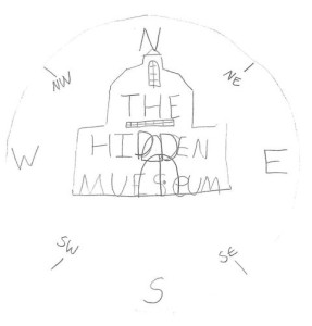 Kid's drawing of hidden museum logo