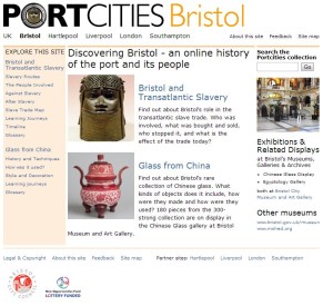 Screenshot of the portcities website