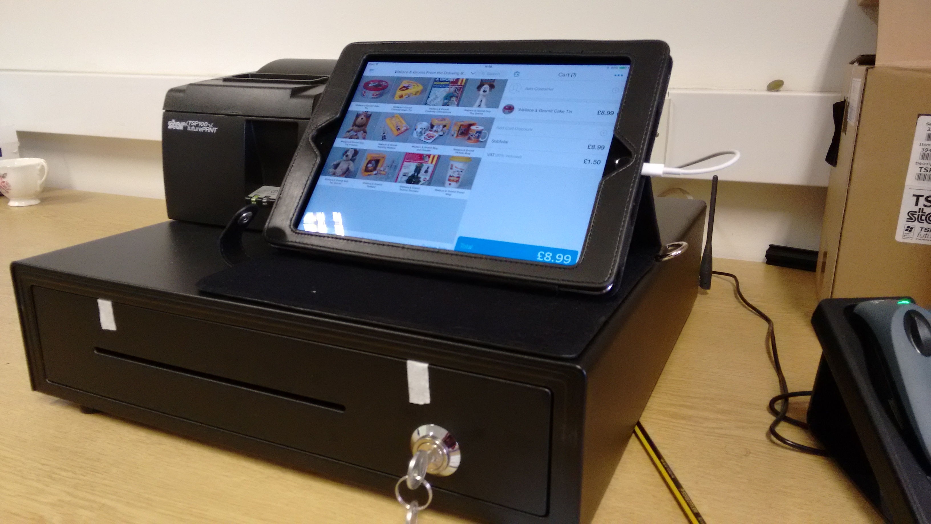 Photo of Shopify till - iPad, till and printer first use