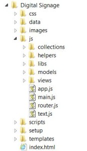 folder structure