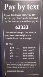 Pay by text close up